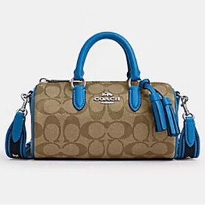 Coach Tan and Blue Women's Bag